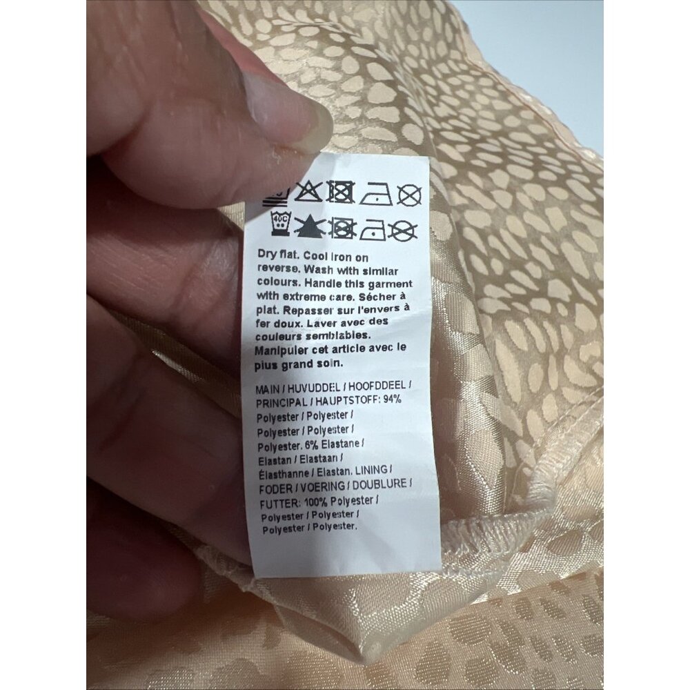 River Island‎ satin cowl neck cami in Beige Animal Print - Picture 12 of 12